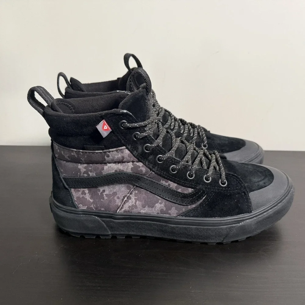 Vans Sk8-Hi MTE HydroGuard 360 Waterproof Boots Mens 10.5 Black Suede Camo High